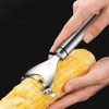 Kichvoe Stainless Steel Corn Peeler Ergonomic Handle Portable Corn Remover