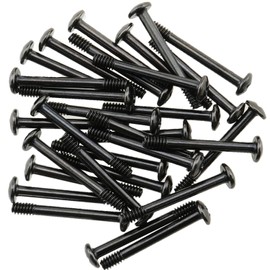 MTQY 30PCS Black Metal Flat Head Computer Case Radiator Fan Screws 30x3.4mm Hardware Component Accessories Suitable for Chassis Power Supply Bins