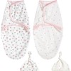 KLERICER 2 Pack Baby Swaddle Wrap Newborn Babies Swaddling Sack,