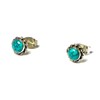 Turquoise Sterling Silver Round Stud Earrings 925 - (TQS1208155), Turquoise