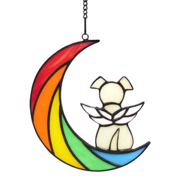 Acrylic Rainbow Dog Memorial Window Decor, Pet Bereavement Window Hangings for Dog Lovers, Dog Loss Remembrance Gifts in Memory Suncatcher Hangings Present Not Glass for Home Garden Porch