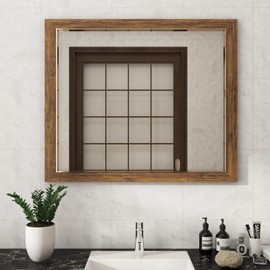 Stickyart Wood Wallpaper Border Peel and Stick Mirror Tape Border 50ft Mirror Frame Border Brown Wood Grain Repair Tape Wall Border Wood Bulletin Board Borders for Classroom Wood Contact Paper Border