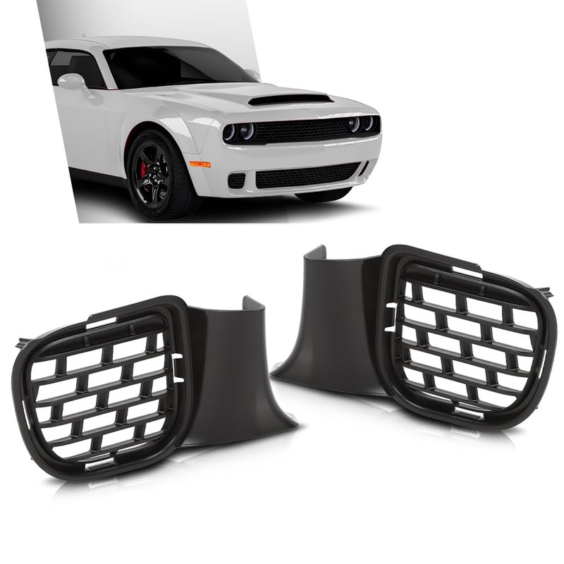 G-PLUS Fog Light Covers Pair Compatible with Dodge Challenger Hellcat