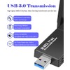 USB WiFi Adapter,1300Mbps Wireless Network Adapter,Dual Band 5GHz/2GHz,802.11AC,Two 5dBi High-Gain