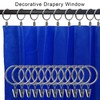 AMZSEVEN 40 Pack Metal Curtain Rings with Clips, Drapery Clips