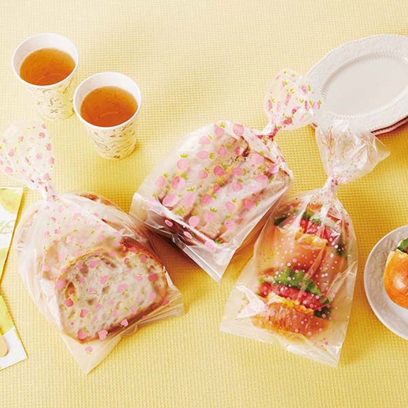 Torne P-3594 Printed Plastic Bags, Pink, Fruits, Pack of 30,