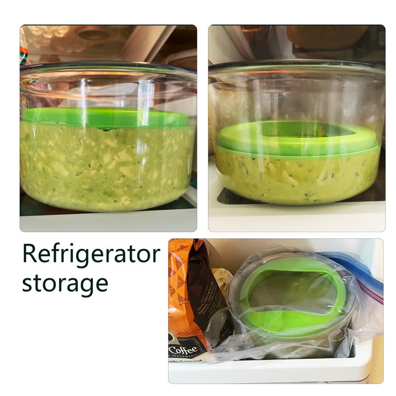 Kreapa 2 Pack Guacamole Keeper, With Green Airtight Lid And