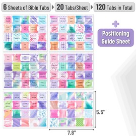 Mr. Pen- Bible Tabs, 120 pcs, Dreamy Tapestry, Laminated Bible Tabs for Women and Men, (90 Book Tabs and 30 Blank Tabs)