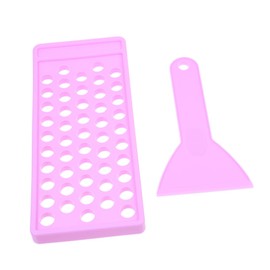 Baluue PP Lip Balm Mold Tray with Cavities Purple Lipstick Filling Containers Kit with Spatula for DIY Lip Gloss Sunscreen Stick and Natural Balm Making