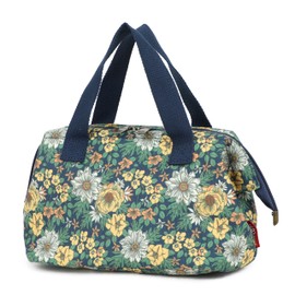 Smrcom Makeup Bag Cosmetic Bag For Women Girl Travel Makeup Bag Toilet Bag Zipper Organizer Bag Waterproof (Corduroy Floral yellow)