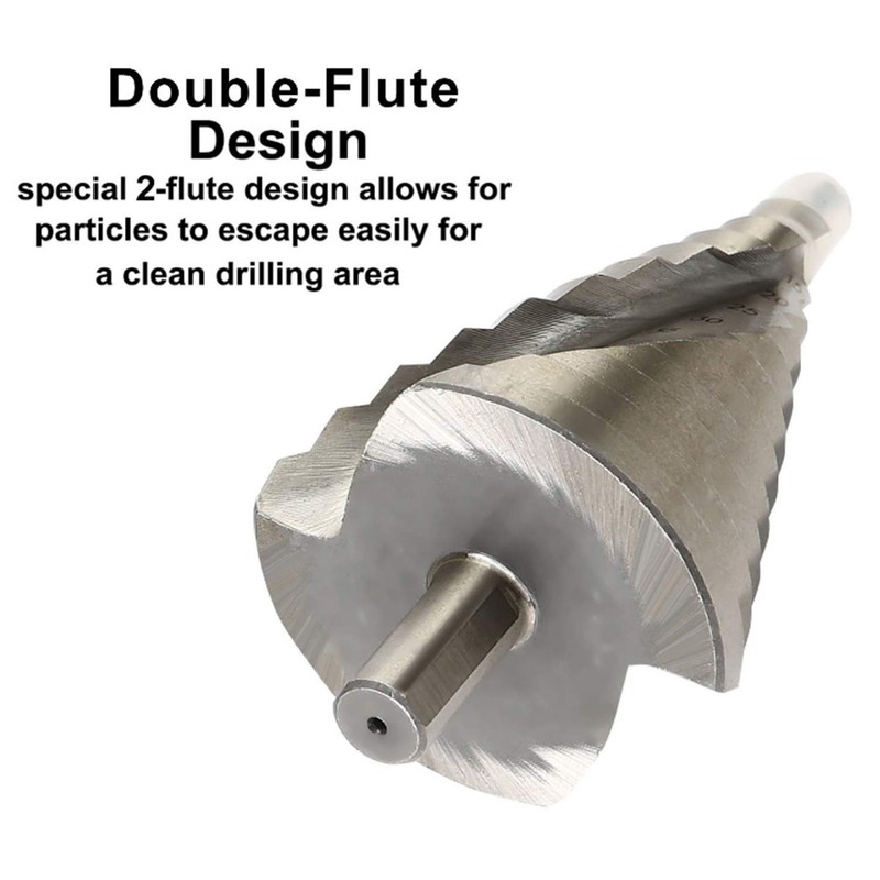 LESOLEIL Step Drill Bit 6-60 mm HSS Taper Drill Metal
