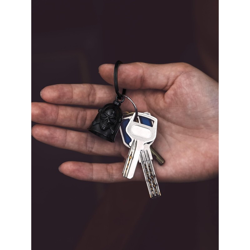 Bandmax Keyring Motorcycle Bell Stainless Steel Motorcycle Bell Keyring Viking