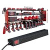 53" Power Tool Organizer Wall Mount with Power Strip, Heavy