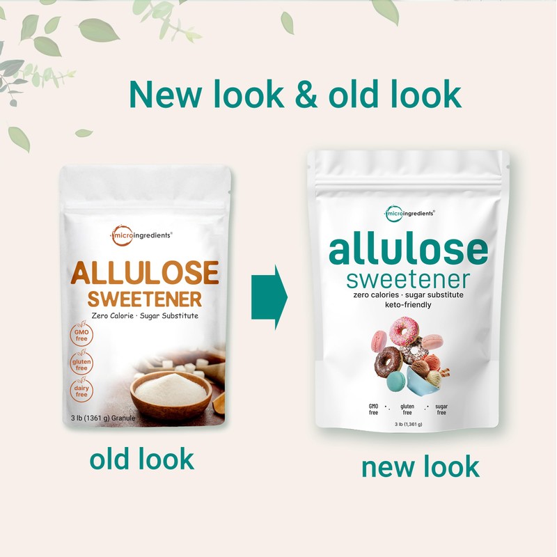 Allulose Sweetener, 3 Pounds (48 Ounces), Zero Calorie, Plant Based