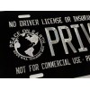 BLVD Engraved PRIVATE No Driver License Insurance Required Car Tag