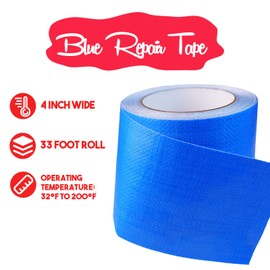 Autrends Tent Repair Tape, 4'' x 32FT Repair Tape for Tarp, RV Awning, Underbelly, Canvas, Bimini Tops, Fabric Repair for Tarp, Boat Cover Repair Tape, Tear Repair Patch Kit, Waterproof