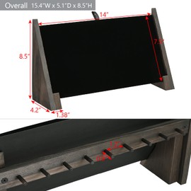 MOOCA Necklace Display Stand Organizer, Jewelry Storage Holder, Jewelry Display Stand, Designed to Showcase and Organize Up to 9 Necklaces, With Velvet Pad, Brown Color