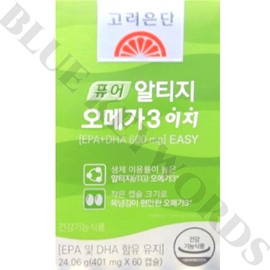 Korea Eundan Pure Altige rTG Omega 3 Easy 401mg x 60 capsules, 1 month supply / 고려은단 퓨어 알티지 rTG 오메가3 이지 401mg x 60캡슐 1개월분