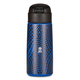 Seven Inter Thermosflasche, Blau, Temperatur bis zu 24 Stunden, Trinkflasche für Kindergarten, Grundschule und Freizeit, Kinder, Fußball, blau, Modern