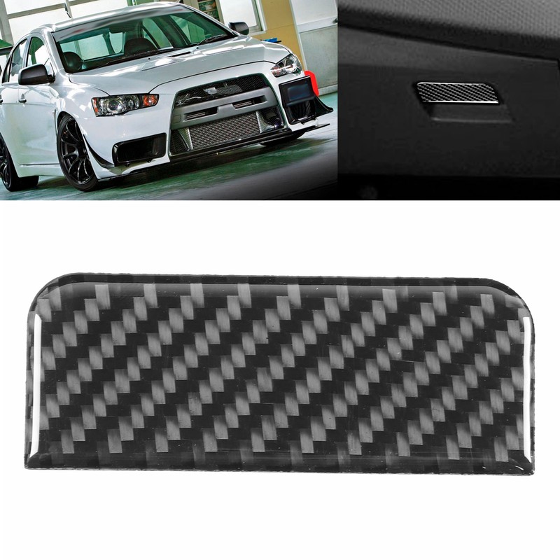 Carbon Fiber Copilot Storage Box Handle Trim Cover Fit for