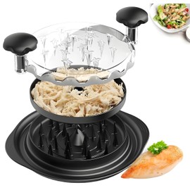 Koackl Chicken Shredder Tool Twist, Chicken Shredder, 10 Inch Meat Shredder with Separate Detachable Plate, Ergonomic Handle, Dishwasher Safe, Anti-Slip, Easy Cleaning, BPA Free, Heat Resistant