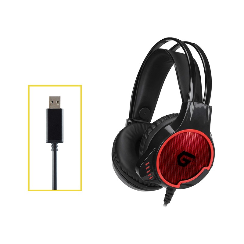Conceptronic ATHAN01B PC Headsets - Black/Red