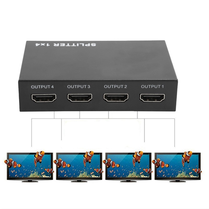 High Definition Multimedia Interface Splitter 3D 1080P 1‑in‑4‑out Amplifier