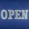 Open Sign - Ultra-Bright LEDs, White Light, Chain-Mounted, 30 x