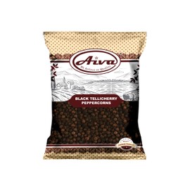 AIVA Black Tellicherry peppercorn Whole | Pure & Natural | Vegan | Indian Origin NON GMO - | (1 Pound)