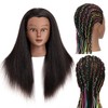 Mannequin Head 16”100% Real Hair Cosmetology Mannequin Manikin Training Head