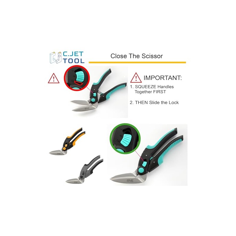 C.JET TOOL 10" Heavy Duty Carpet Cutter, Industrial Scissors, Multipurpose,