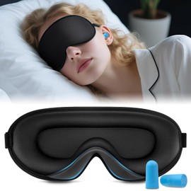 Amandir 100% Blackout Sleep Masks for Women Men - Zero Eye Pressure Eye Mask for Sleeping 3D Eye Care Sleep Mask, Ergonomic Design Friendly, Ultra Soft & Comfortable for Nap/Travel - Block Light, Enhance Rest
