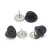 Soskakiist XLX 100pcs Tie Clips with 100pcs Black PVC Rubber