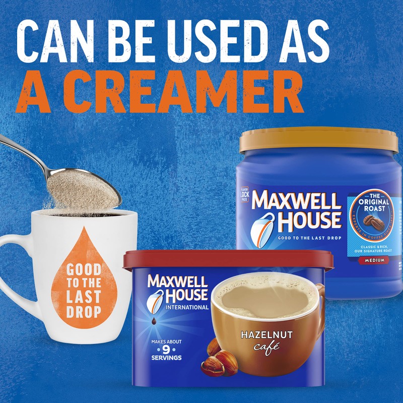 Maxwell House International Hazelnut Cafe-Style Beverage Mix, 9 oz Canisters