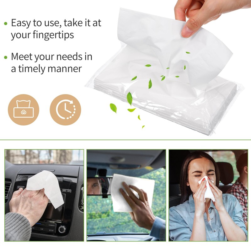 Mudder 8 Pieces Car Tissue Refills, Car Napkin Holder Refill