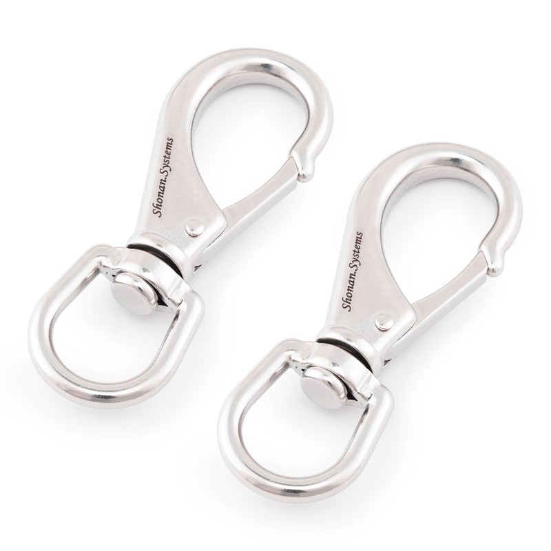 SHONAN Large Stainless Steel Swivel Snap Hooks, 2 Pack 4.6