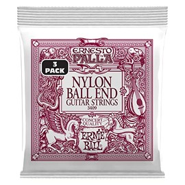 Ernie Ball Ernesto Palla Black & Gold Ball-End Nylon Classical Guitar Strings 3-Pack, 28-42 Gauge (P03409)
