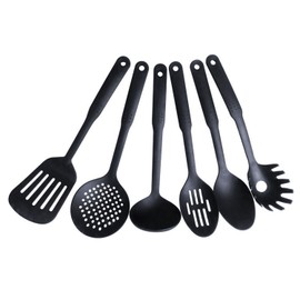 6-Piece Cookware for the Kitchen, Household Helper, Non-Stick Nylon Mixing Spoon, Cooking Spatula, Strainer with Long Handle, Mixing Spoon with Long Handle, Kitchen Utensil Set