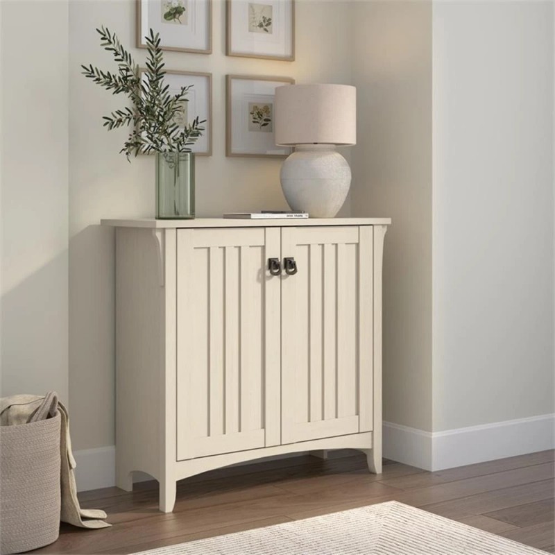 Bush Salinas Small Storage Cabinet with Doors and Shelves in