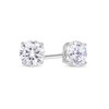 KEZEF Rhodium Plated Sterling Silver Stud Earrings for Women and