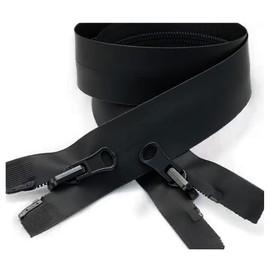 2 Pack 31.5 Inch Waterproof Double Open Zippers 5# Sewing Zippers Black Zipper (2pcs of 80cm)