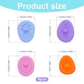 BCHKO 4-teilig Finger Wearable Stress Reducing Toys, Sensory Stones, Spielzeug für Kinder mit ADHS, leise Verwendung in Schulen, geeignet für Haushalte, Büros, Schulen und im Freien