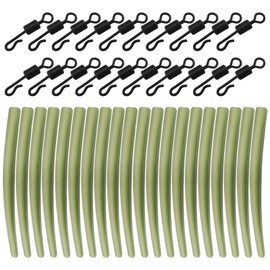 YINETTECH 40Pcs Anti Tangle Sleeves Quick Change Swivels Replacement Carp Fishing Terminal Tackle Accessories for Pulley Rigs Portland Rigs Running Ledgers