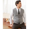 Kallspin Men's Cable Knit Sweater Vest Wool Blend V Neck