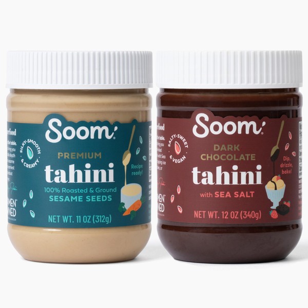 Soom Soom Foods Tahini Two Flavor Sampler: (1) Premium Sesame