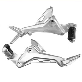Mokuo High Strength Aluminum Alloy 6061 Motorcycle Footpegs Assembly Footrest Set Kit Right&Left Side Fit for Honda Grom MSX 125 SF 2017-2020