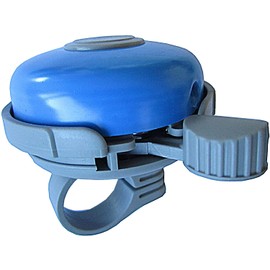 BIRIA Bicycle Bell Blue Alloy. Fits Handlebars with 21.7mm - 24mm (.86" - .95") Outside diameters