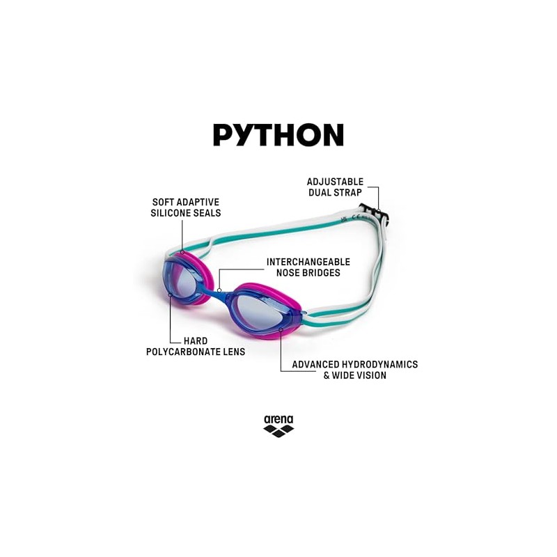ARENA - anteojos de natación unisex de Python Racing para