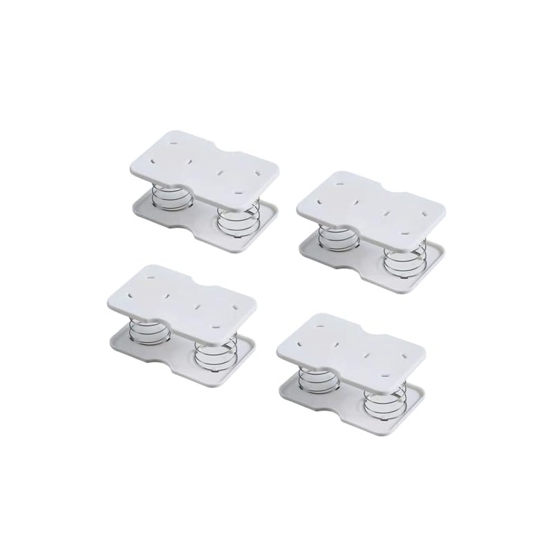 4個 ティッシュケース 底上げ バネ 取りやすい スプリング 支え台 卓上 ホワイト