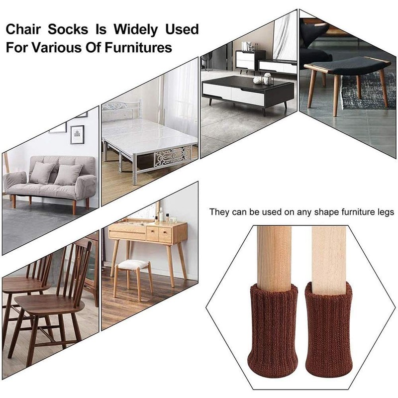 POFET Pack of 24 Chair Leg Socks Furniture Leg Socks